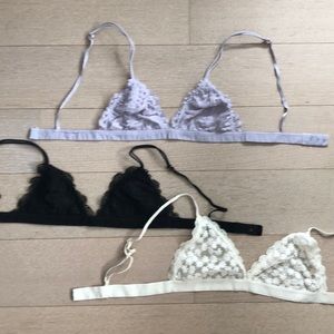 Set of 3 Urban Outfitters bralettes